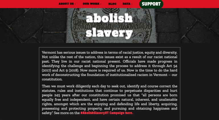 Glover Equity Supports Proposition 2 to Abolish Slavery in the Vermont Constitution